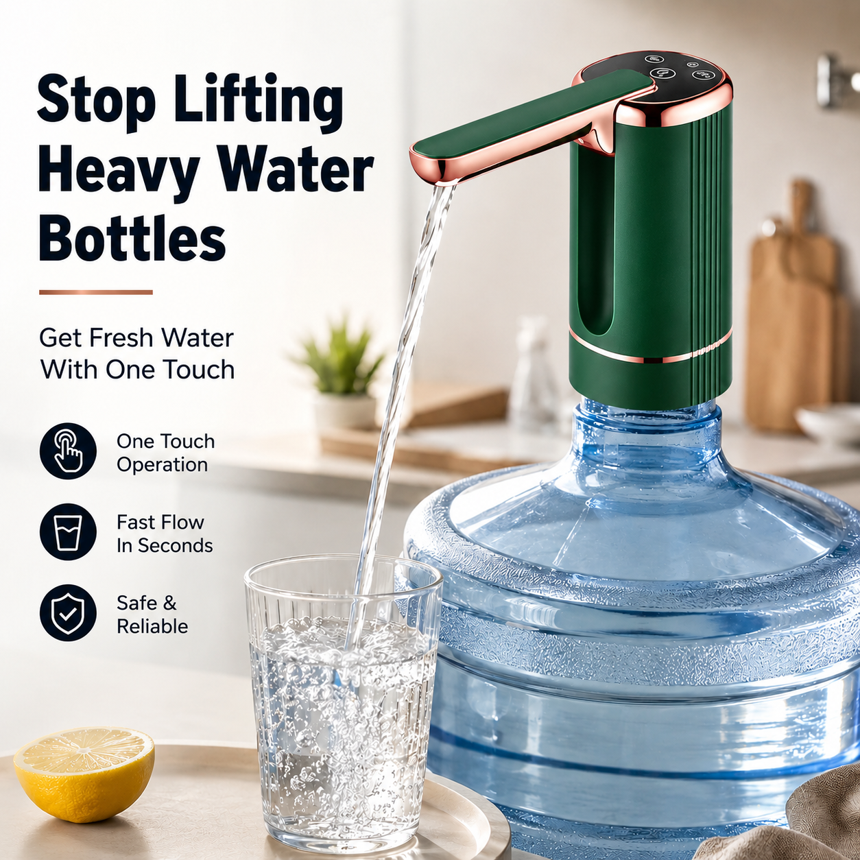 💧Foldable Electric Water Pump | One-Touch Gallon Bottle Dispenser