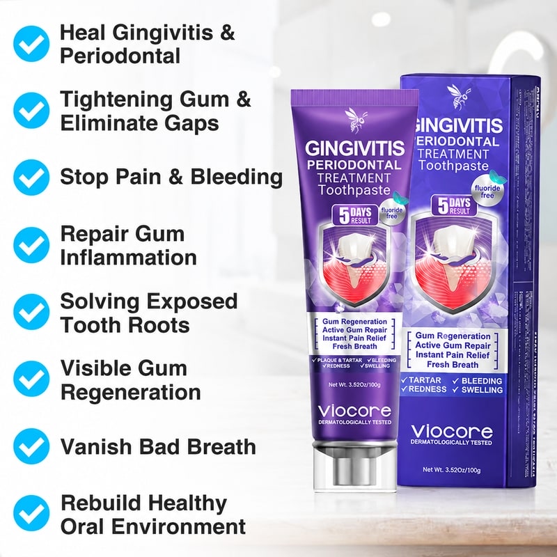 🦷VioCore Bee Venom Gingivitis & Periodontitis Treatment Toothpaste