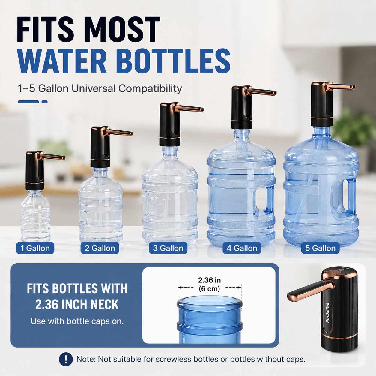 💧Foldable Electric Water Pump | One-Touch Gallon Bottle Dispenser
