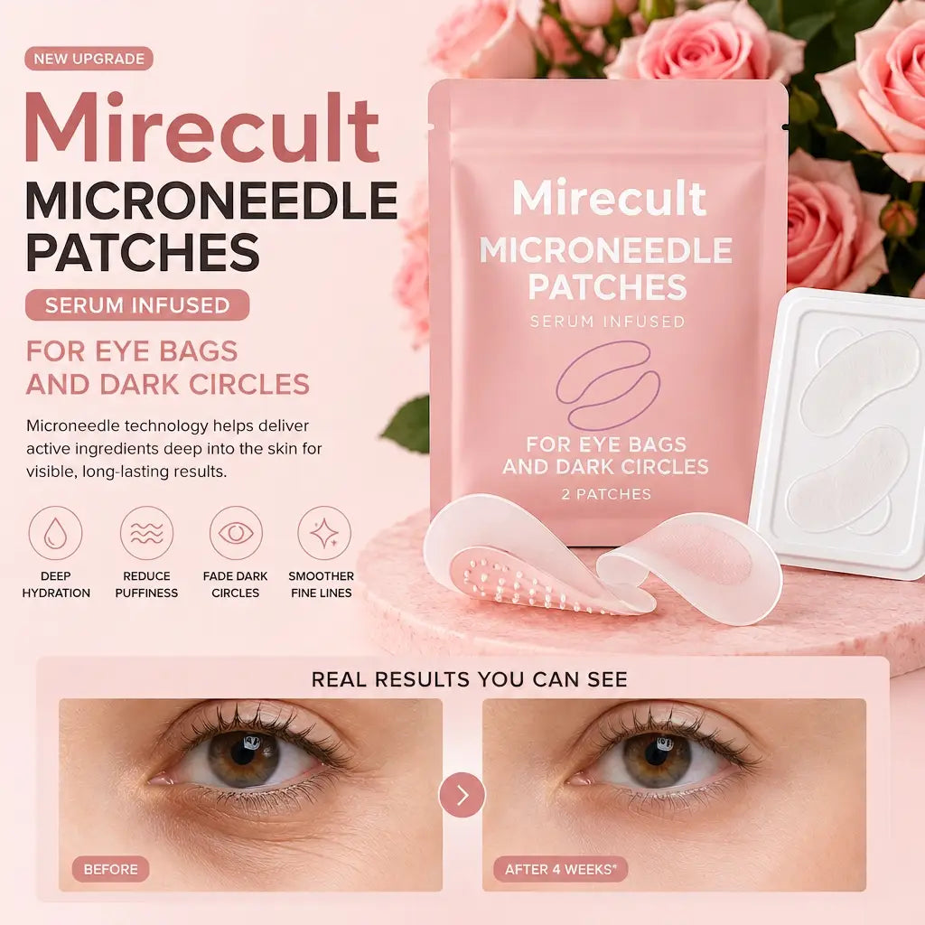 Mirecult MicroGlow Patches | Soothe eye area, reduce puffiness and fade wrinkles