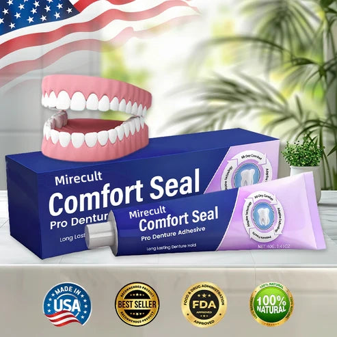 🔥 LIMITED SPECIAL OFFER 🔥 Mirecult® Comfort Seal Pro Denture Adhesive🦷💜FDA Certified (Clinically Proven 96- Hour Lock Hold for Secure, Comfortable & Zinc-Free Denture Fit)