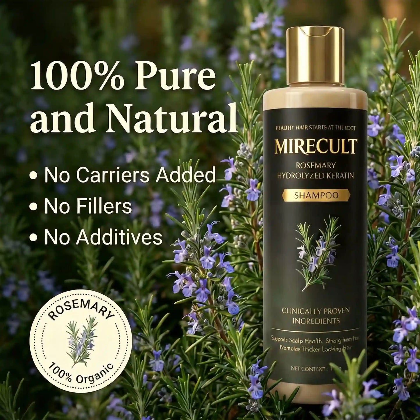 Mirecult🔥Organic Rosemary Shampoo | Reduces Breakage-Related Hair Loss