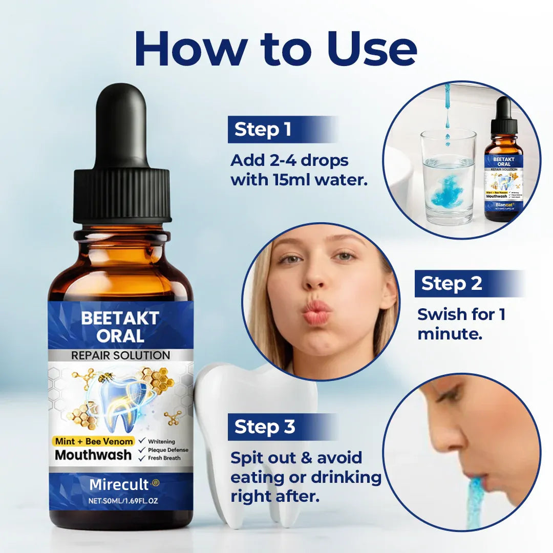 Mirecult® Oral Repair Drops|Supports Gum Health • Whitens Teeth • Removes Surface Stains