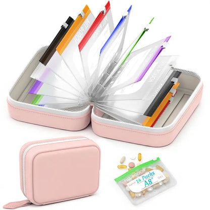 14-Pouch Travel Pill Organizer – Waterproof Medicine & Vitamin Case