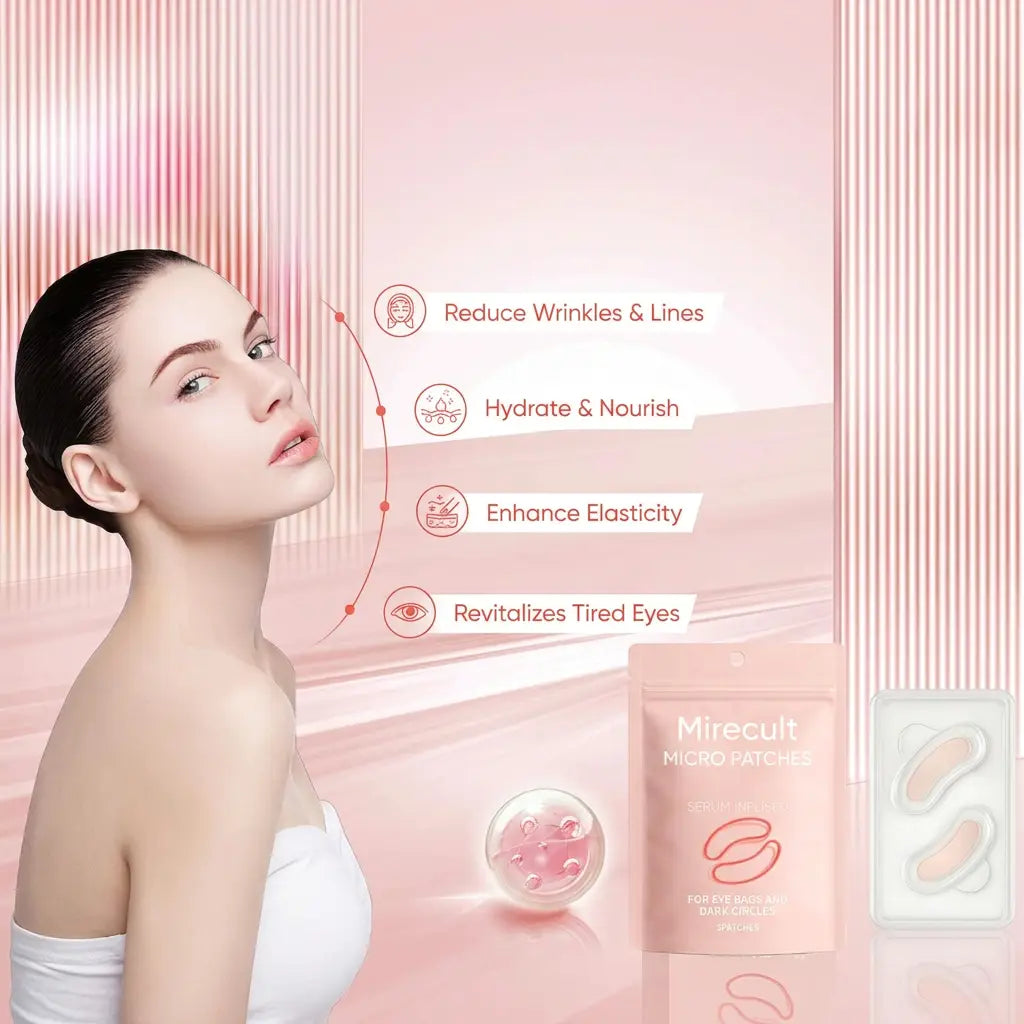 Mirecult MicroGlow Patches | Soothe eye area, reduce puffiness and fade wrinkles