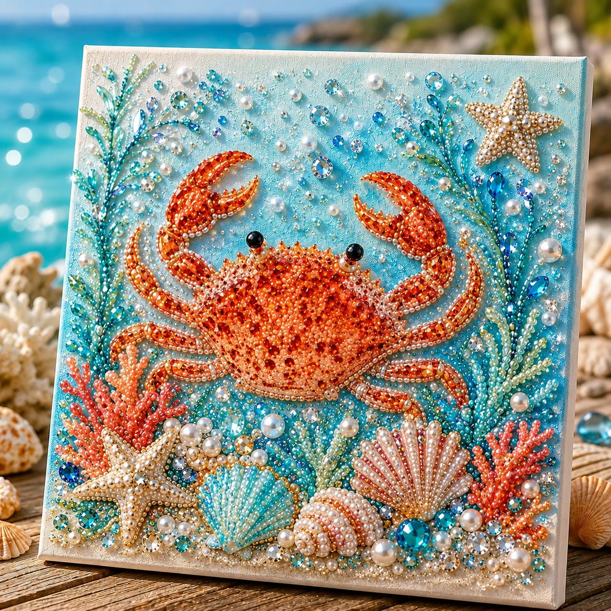 🔥 49% OFF 🌊✨ Ocean Theme Pearl Art DIY Kit
