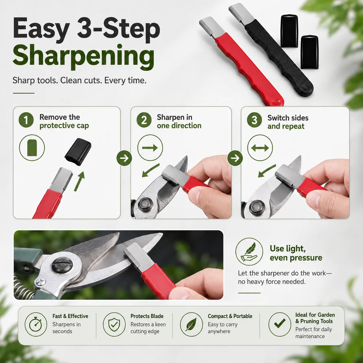 Professional 3-in-1 Knife Sharpener — Restore Any Blade in 10 Seconds