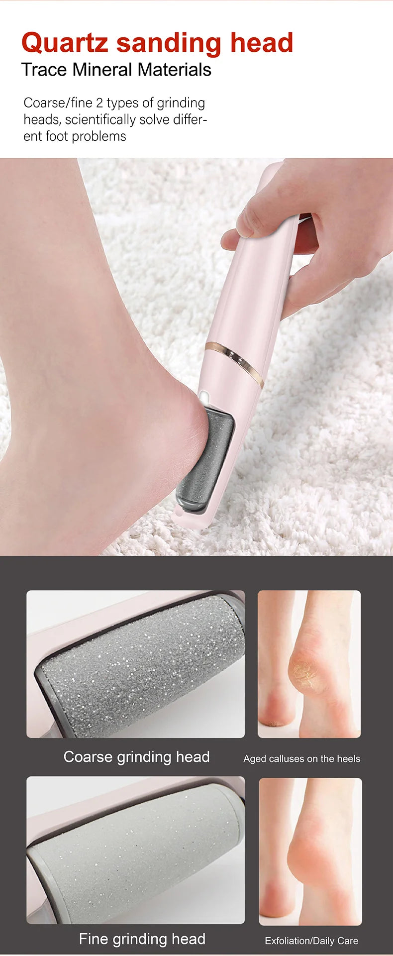 Flash Sale: 50% OFFRechargeable Electric Foot File Callus Remover with LED Display