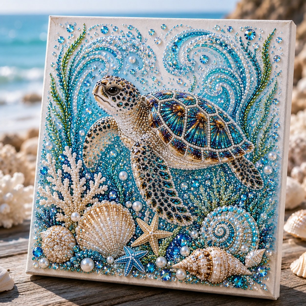 🔥 49% OFF 🌊✨ Ocean Theme Pearl Art DIY Kit