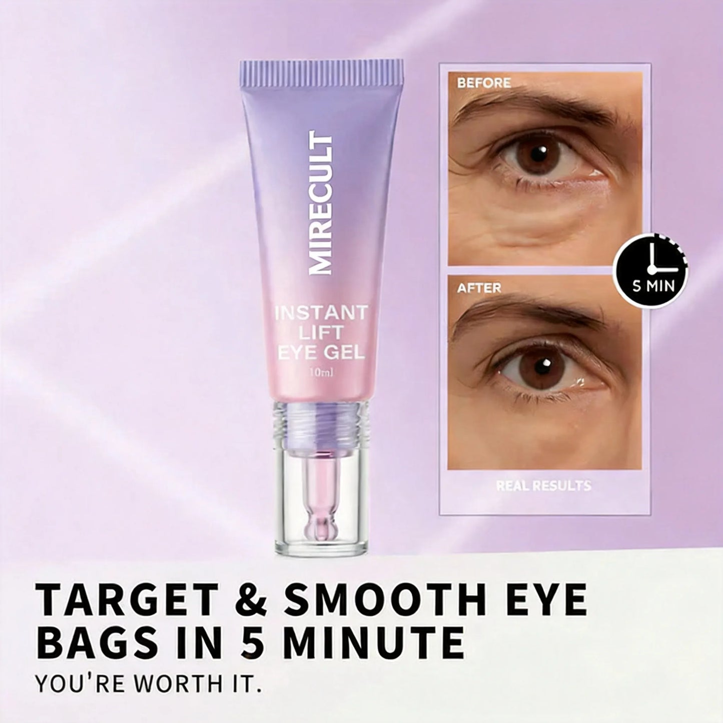 Mirecult🔥 Instant Lift Eye Gel Visibly Smooth Fine Lines, Reduce Puffiness & Brighten Tired Eyes