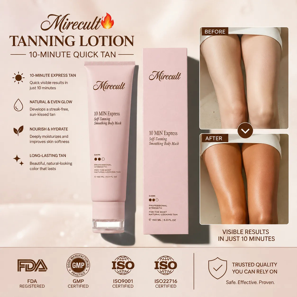 Mirecult🔥Tanning lotion 10-minute quick tan