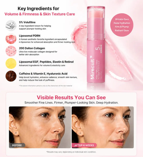 Mirecult🔥Pink Collagen Volume Multi Balm | Reduces fine lines and fights aging.
