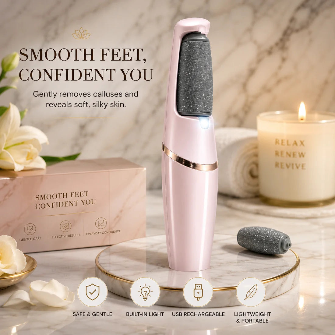 Flash Sale: 50% OFFRechargeable Electric Foot File Callus Remover with LED Display
