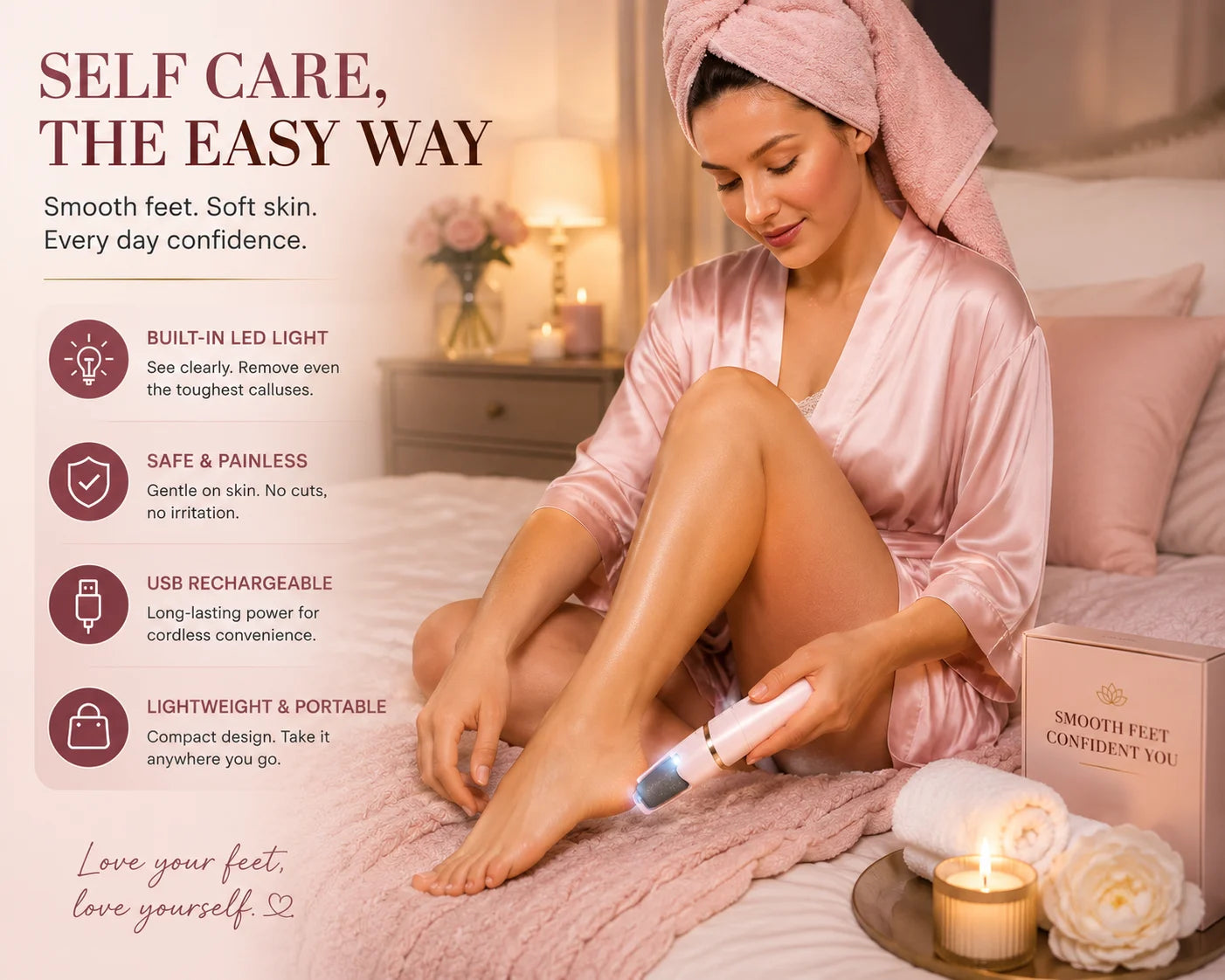 Flash Sale: 50% OFFRechargeable Electric Foot File Callus Remover with LED Display