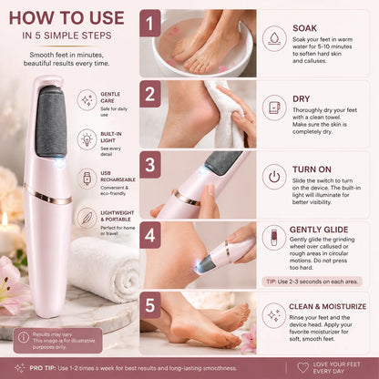 Flash Sale: 50% OFFRechargeable Electric Foot File Callus Remover with LED Display
