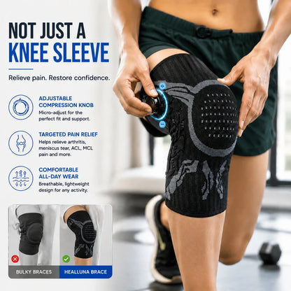 🔄 Knee Brace with Precision Knob – Custom Compression Support for Pain Relief