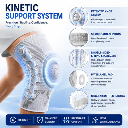 🔄 Knee Brace with Precision Knob – Custom Compression Support for Pain Relief